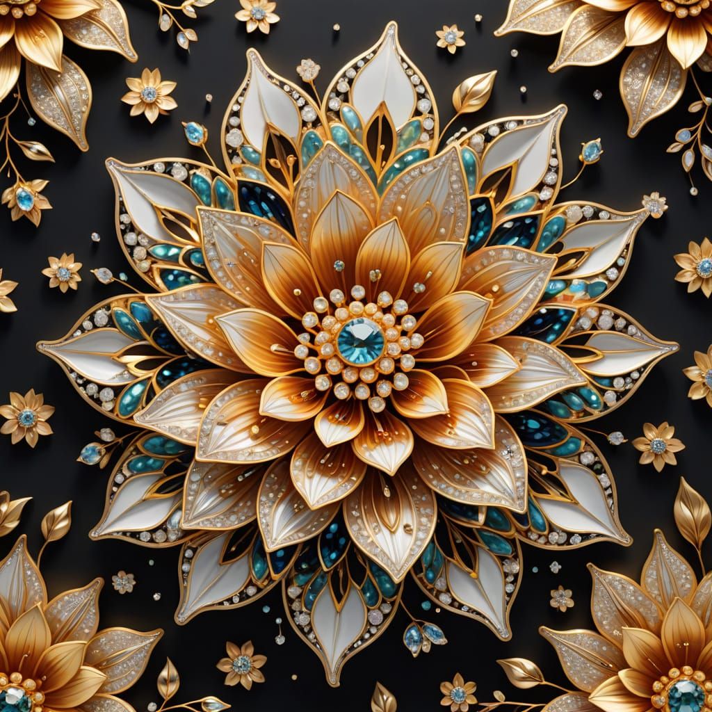 Ethereal Floral Masterpiece in 3D Digital Art