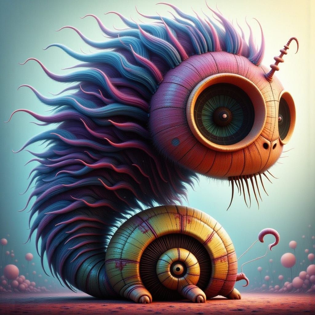 Surreal Forest Scene in Watercolor Style