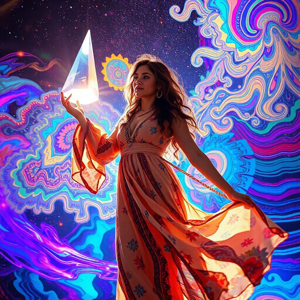 Woman with Prism in Surreal Style