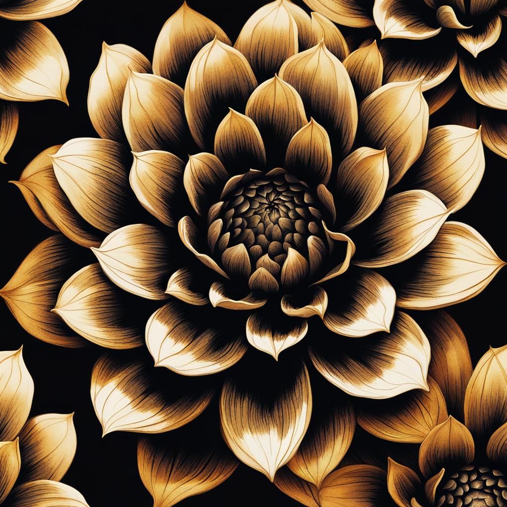 Dramatic Close-up of a Black Dahlia