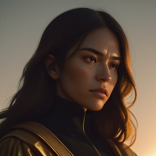 Golden Hour Portrait of a Strong Person