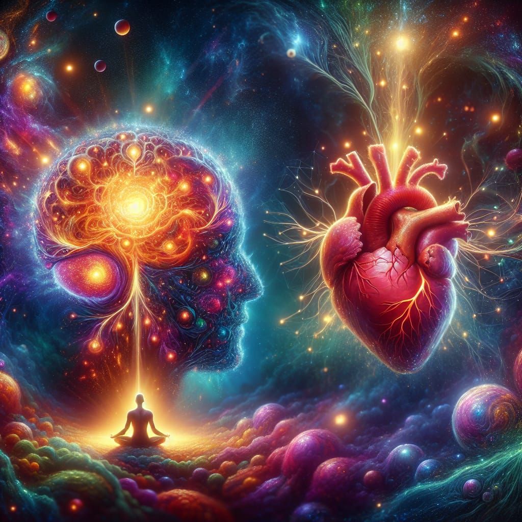 Fantastical Brain and Heart Matte Painting in 8K