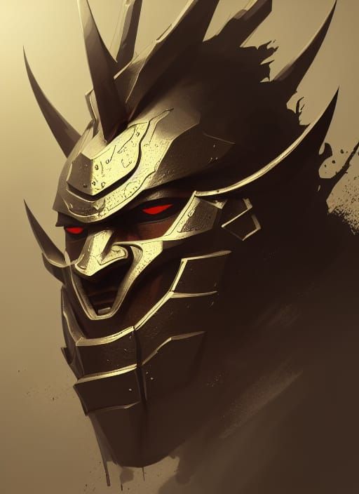 Samurai mask for Godzilla