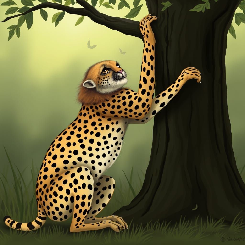 Cheetah in Spiritual Encounter