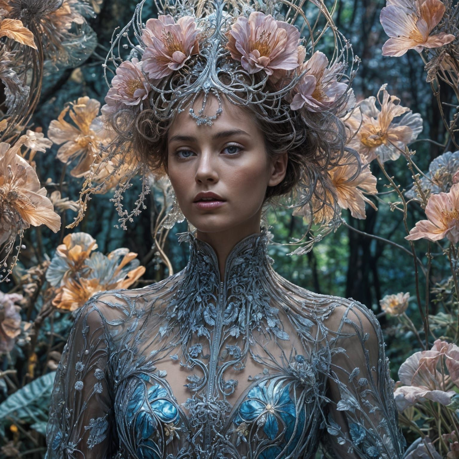 Haeckel-Inspired Haute Couture Design