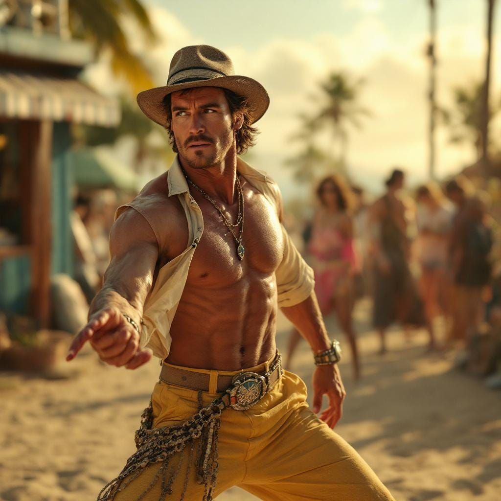 Patrick Swayze in Iconic Dance Pose, 8K Realism