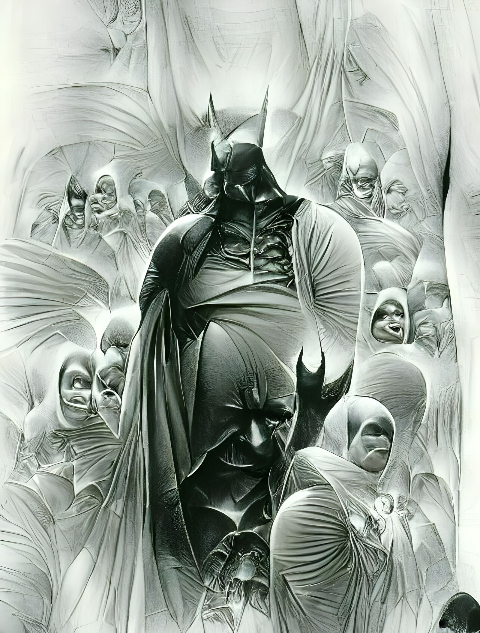 Batman Illustration in Golden Age Comic Style