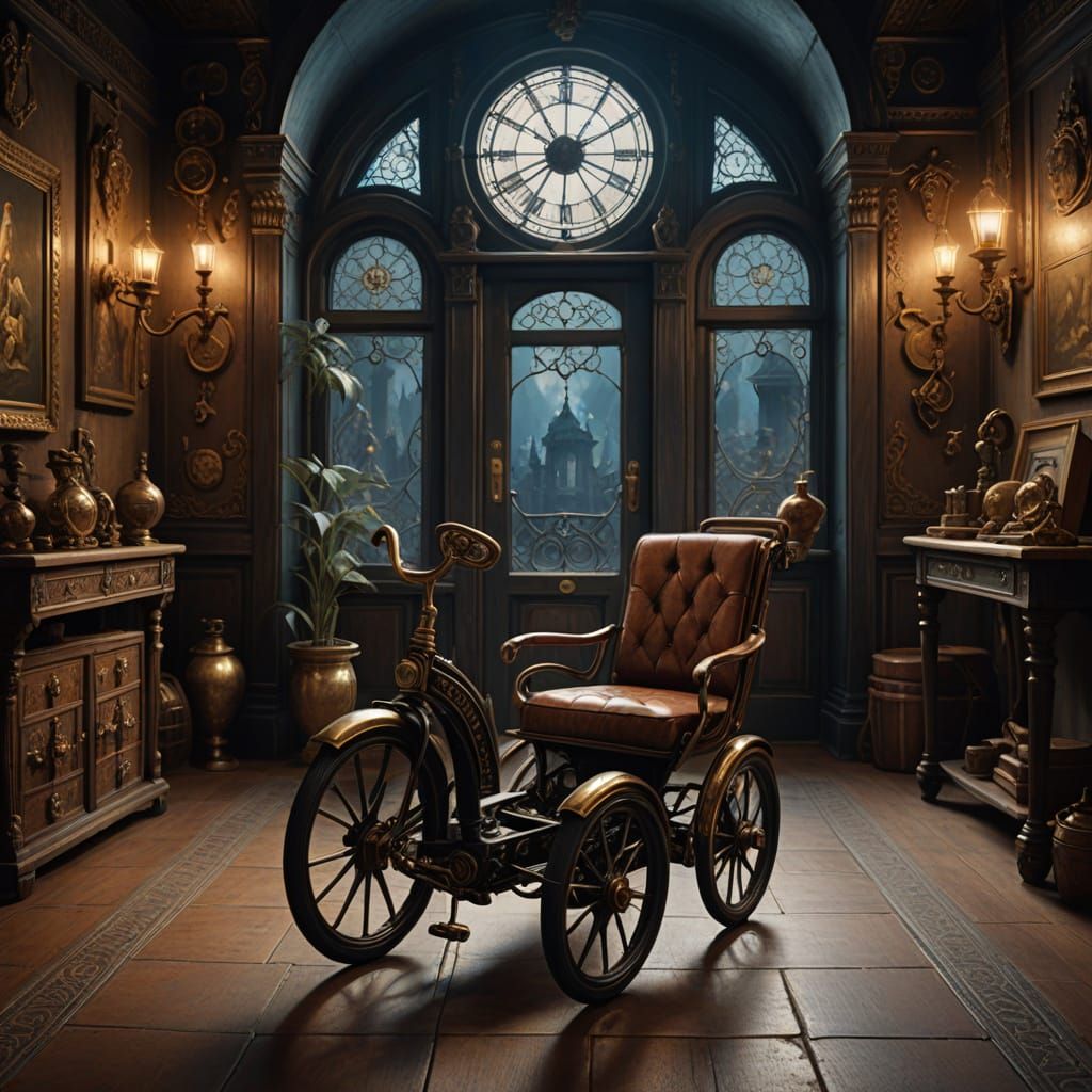 Vintage Photographer Pedals Through a Mysterious Fantasy Rea...