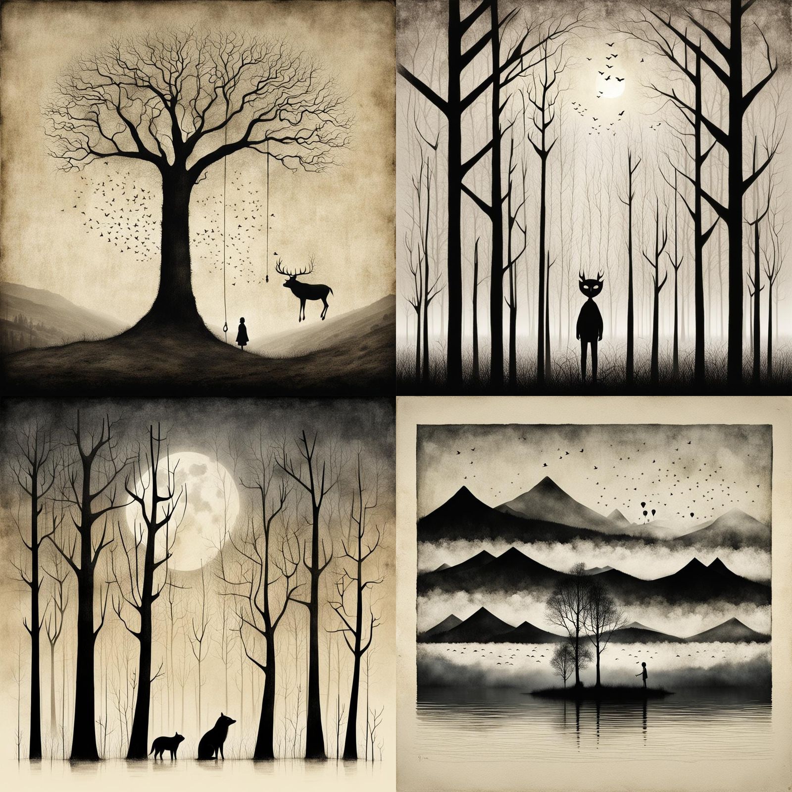 Idyllic Landscape Inspired by Classic Art