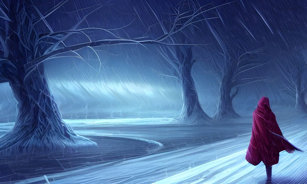 Dramatic Ice Storm Digital Artwork in 8K