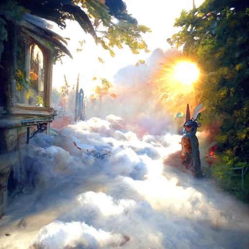 Ethereal Fantasy Mist with Divine Sunshine Beams