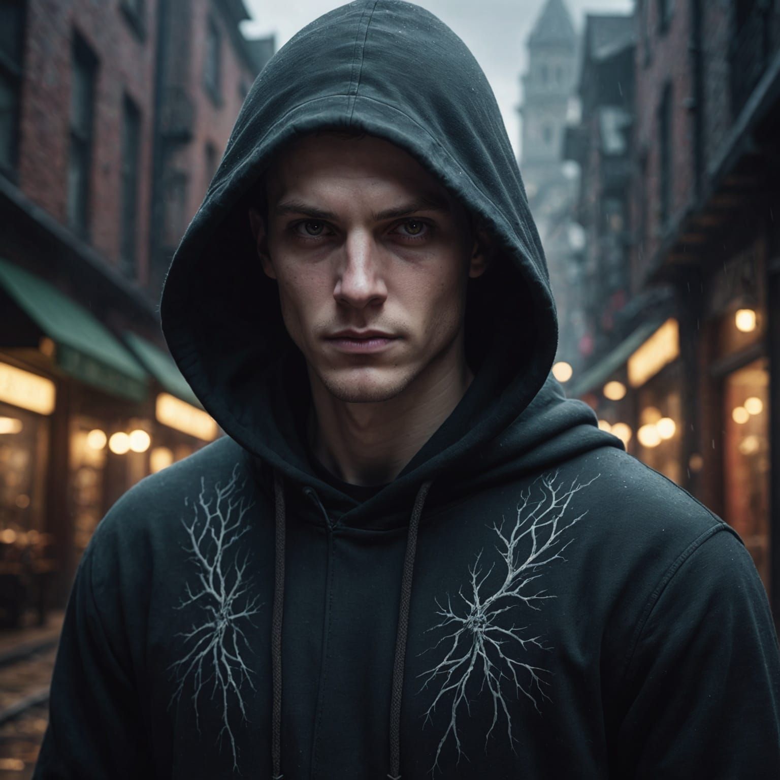 Shadowy Hooded Figure in Dark Fantasy Art