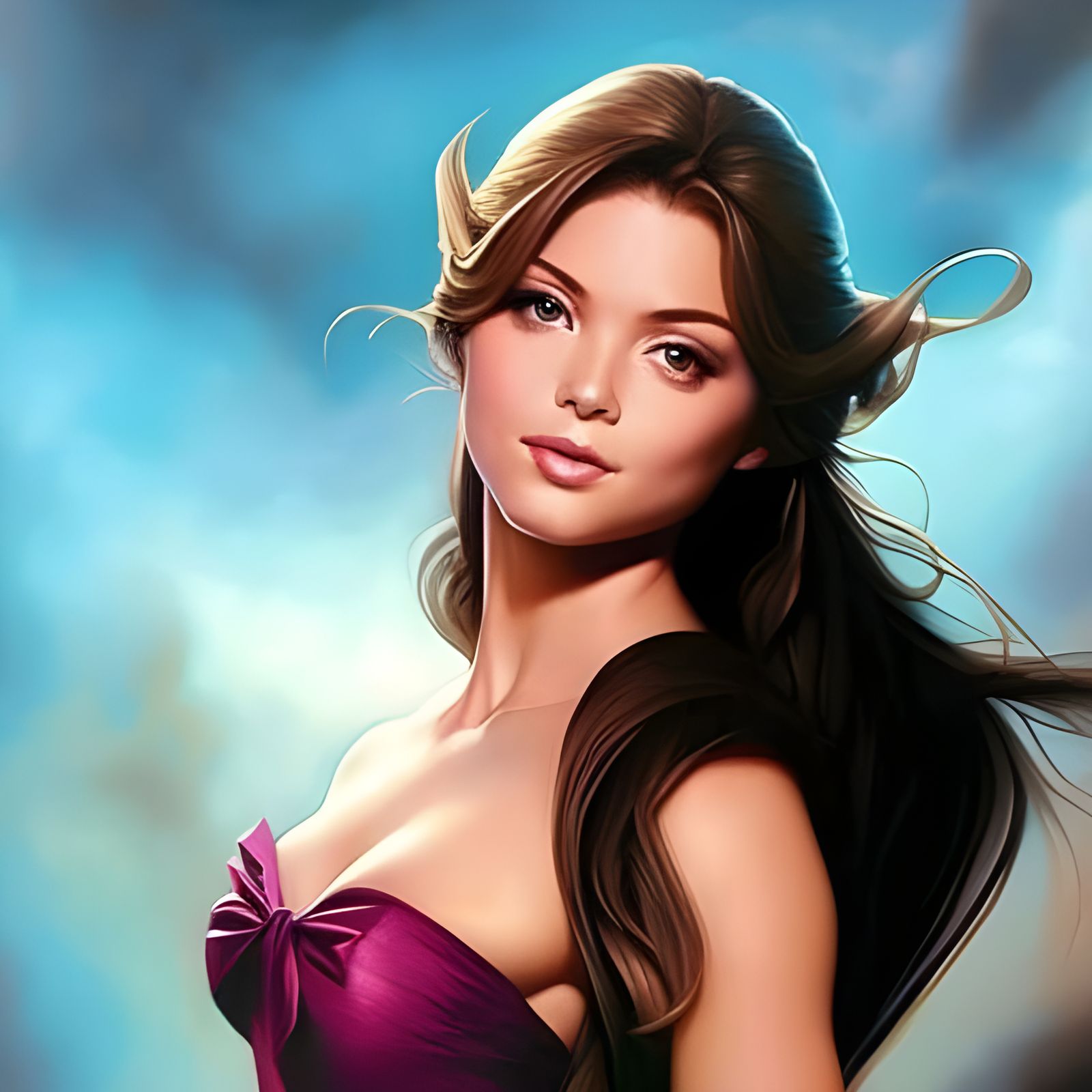 Detailed Portrait of a Mischievous Princess in 8k