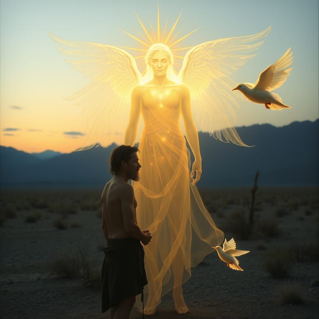 Hopeful Rebirth in Ethereal Light