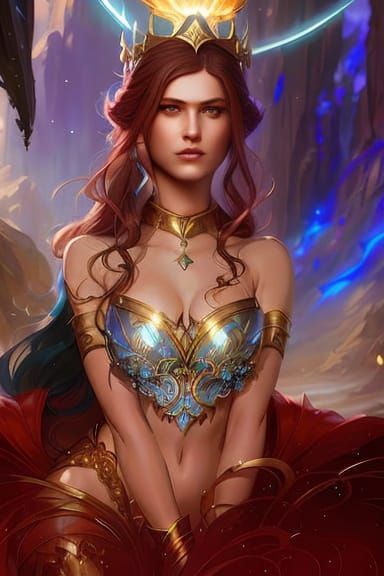 Medieval Girl in Armor: Fantasy Portrait