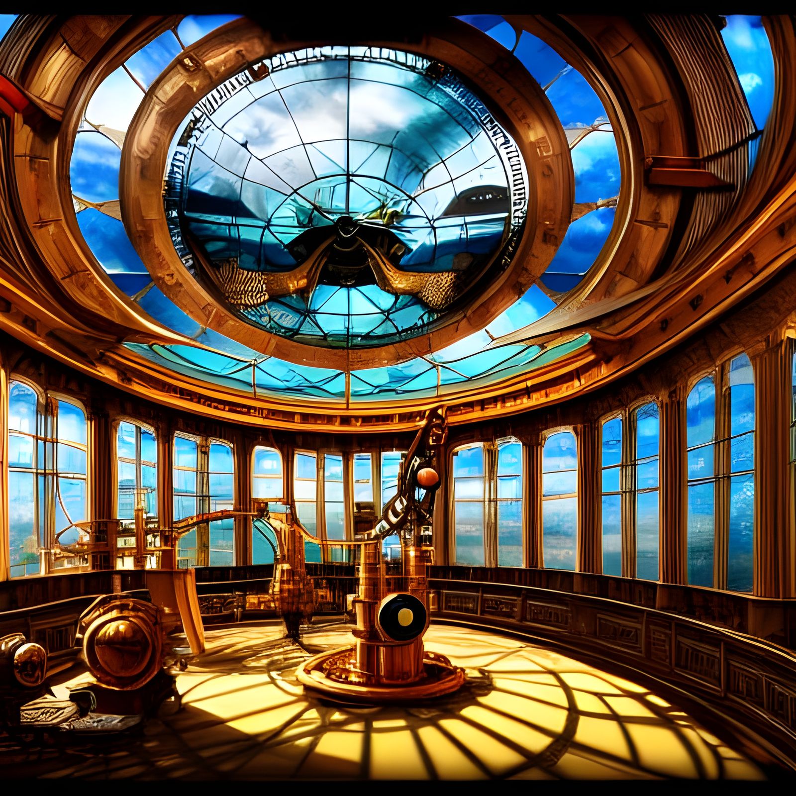 Epic Fantasy Observatory Interior in Hyperdetailed 8K