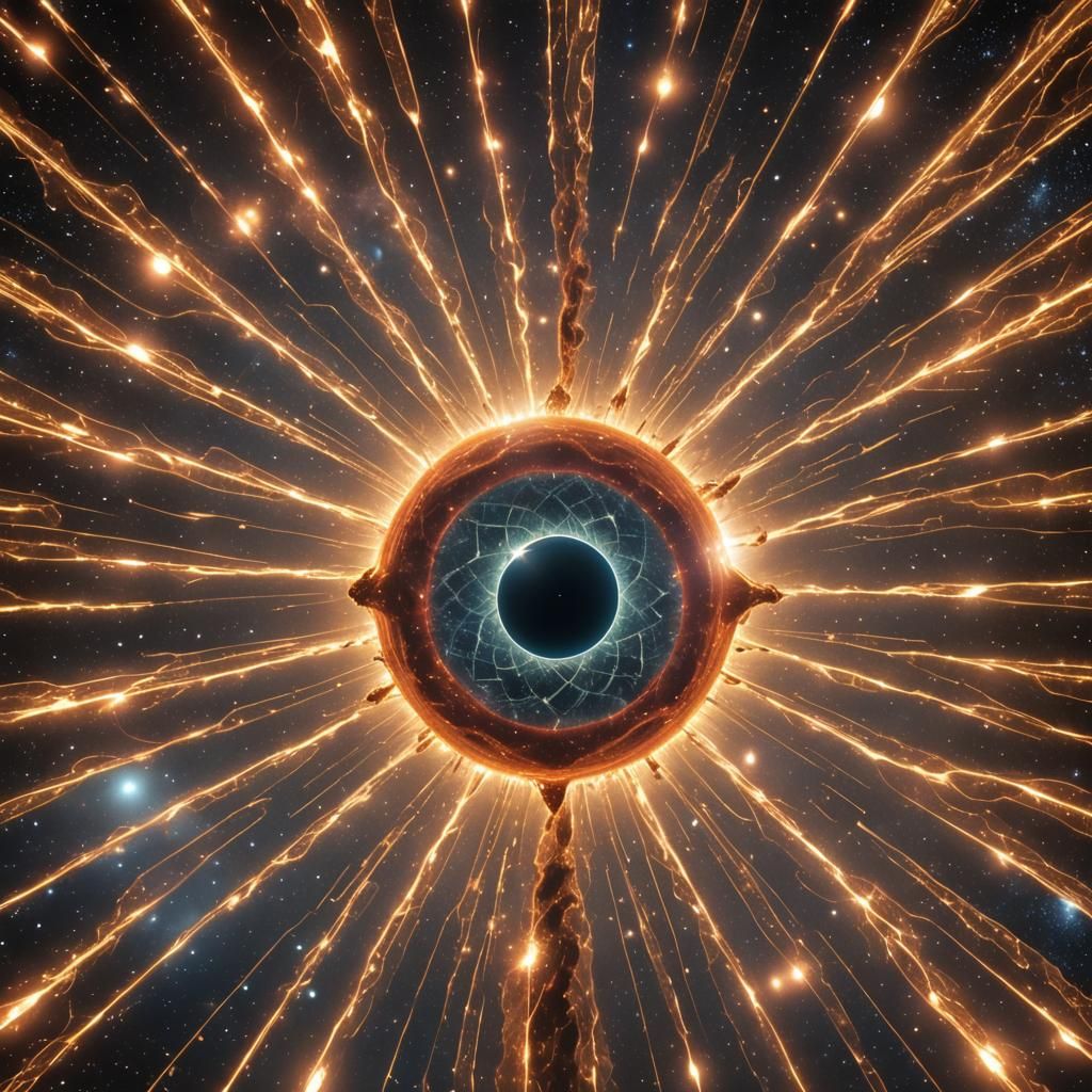Eyes of Light with Cosmic Flame Wings