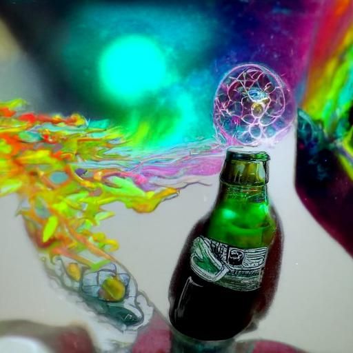 Astral Beer in Mixed Media Illustration
