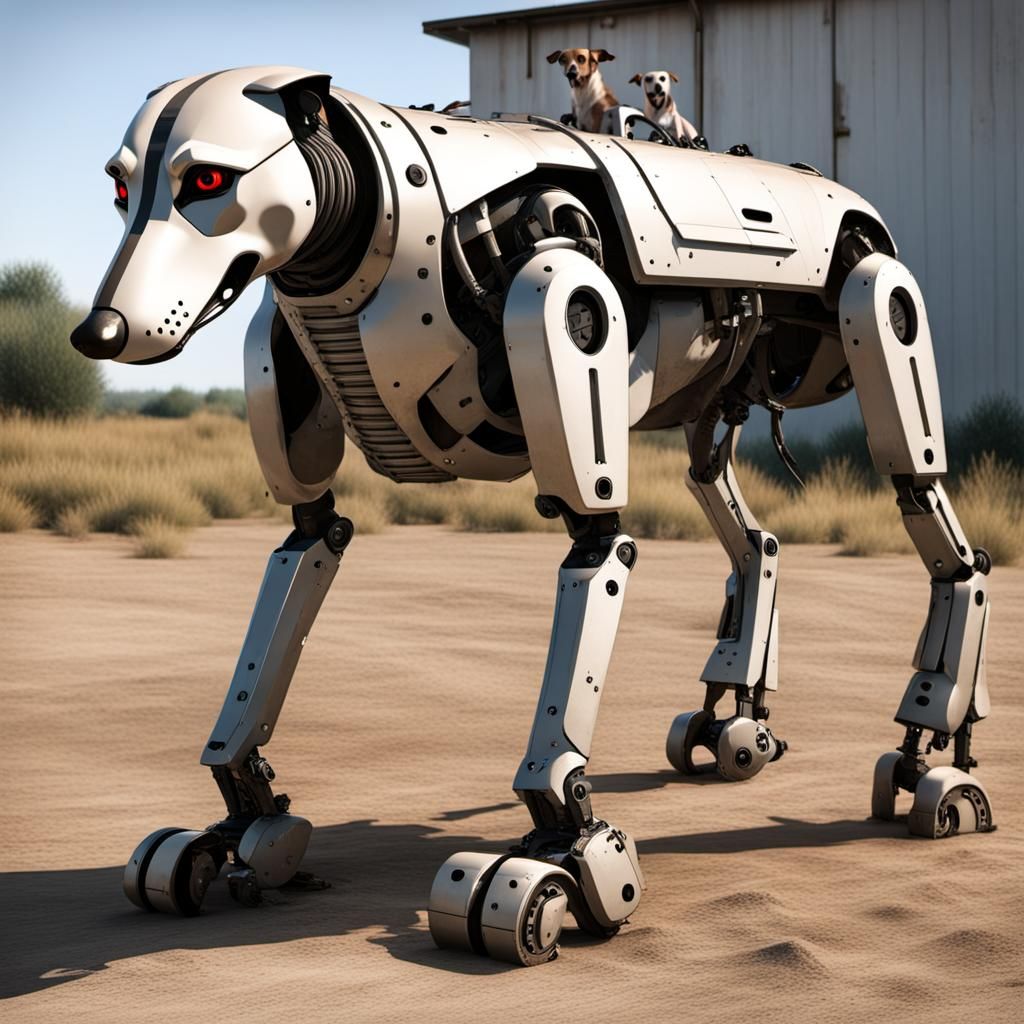 Giant Greyhound Robot Protects Abandoned Dogs