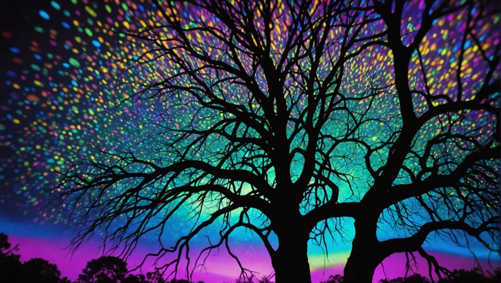 Psychedelic Mangrove: Iridescent Multichromatic Astral Illus...