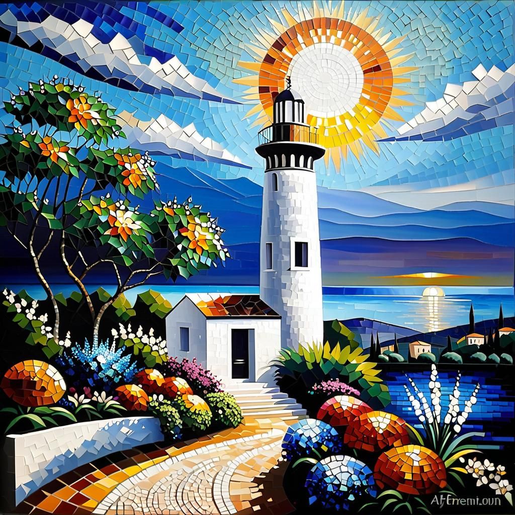 Mosaic Villa Garden in Deep Colors