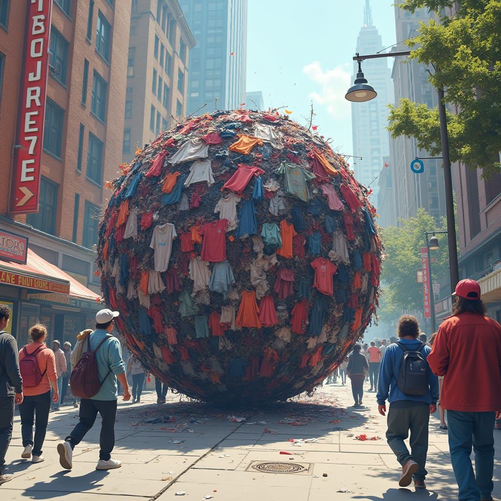 Giant Laundry Ball Mugs People in Neon Future