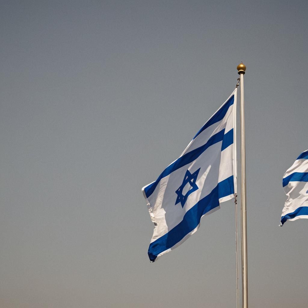 Israeli Flag in Professional Photography Style