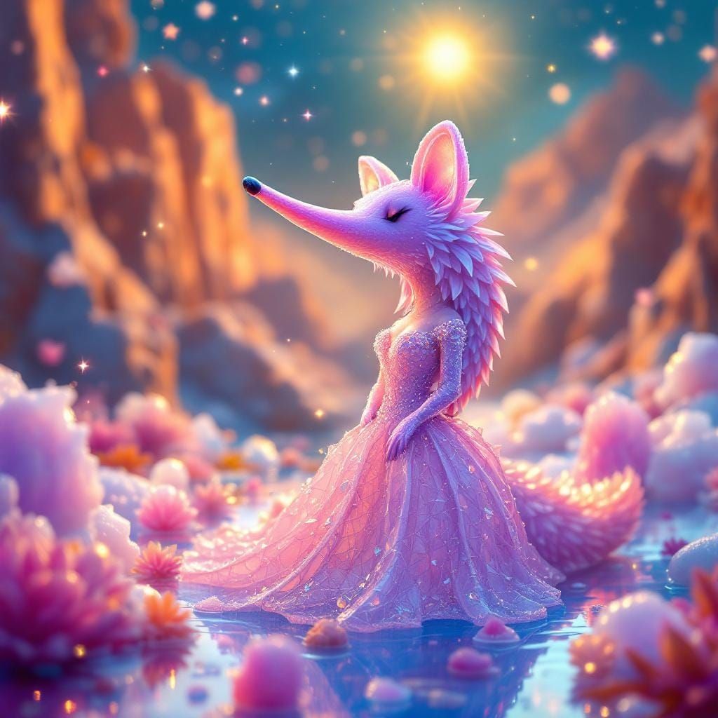 Bandicoot in Gummy World with Starry Sky