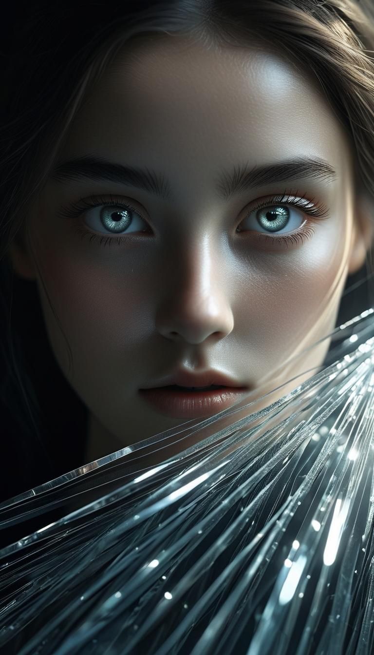 Soft Woman in Ethereal Light: Textile Art