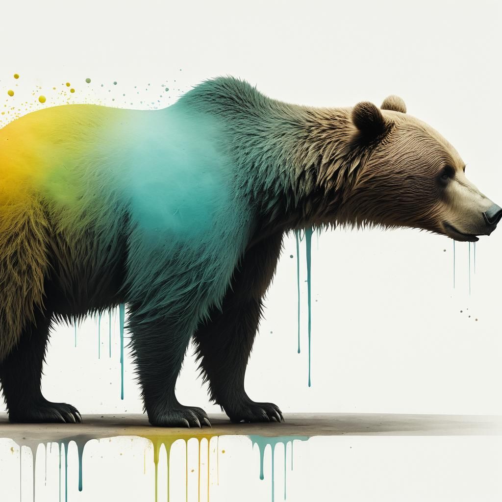 Alien Obese Bears and Chibi Pirate Centaur in Dreamlike Styl...