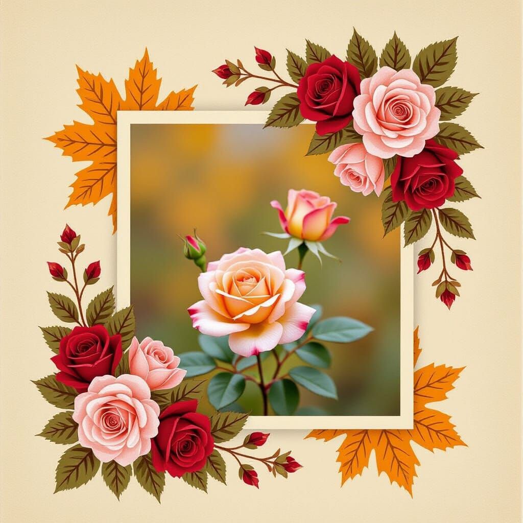 Autumn Rose Collage