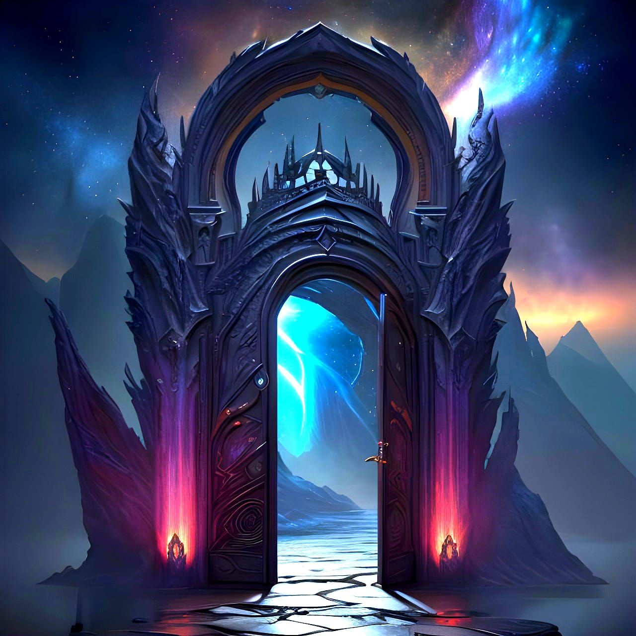 Edge of Universe Doorway in Detailed Matte Painting