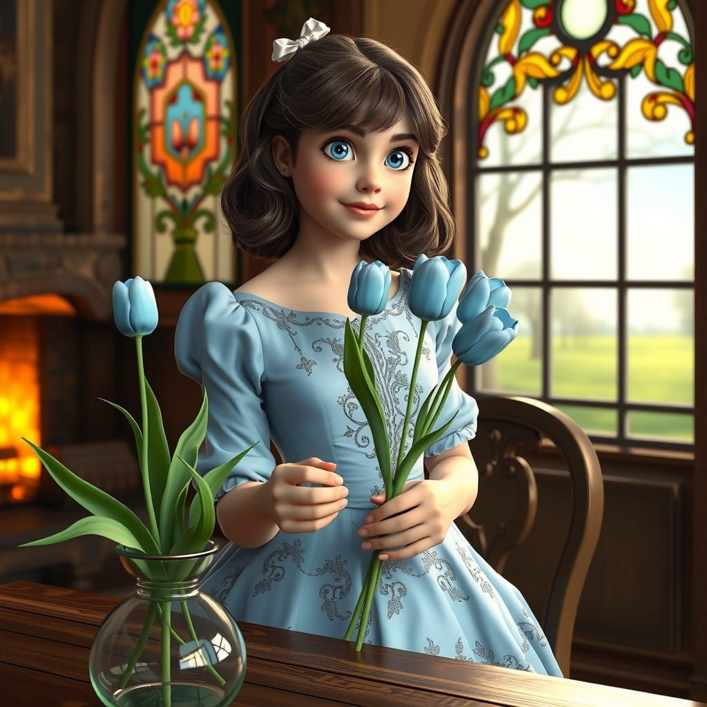 Gilded Spring Enchantress in Whimsical Wonderland