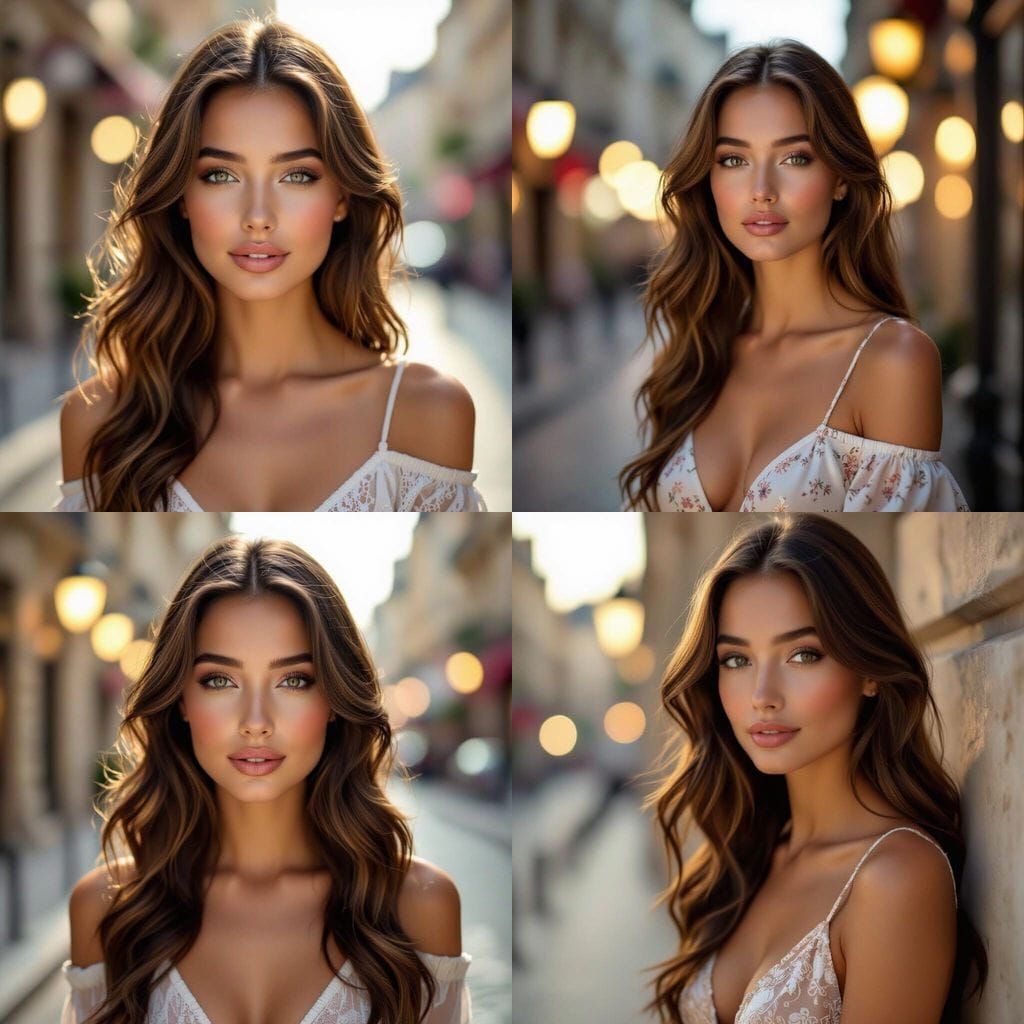 Ultra-Realistic Woman in Paris with Soft Warm Lighting