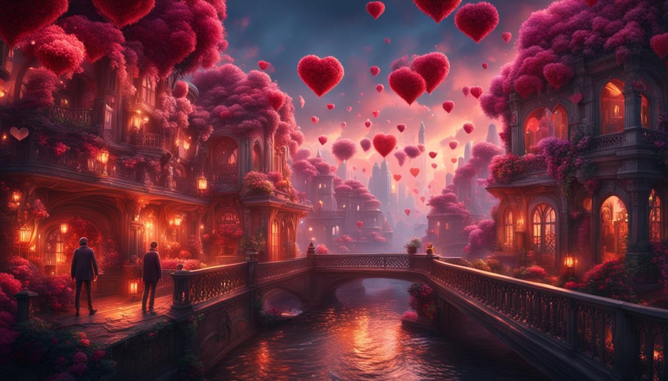 Valentine's Day Wallpaper: Epic Digital Matte Painting