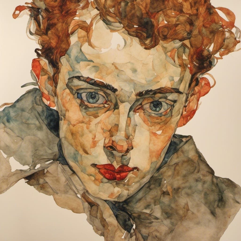 Expressionist Watercolor Figure Study