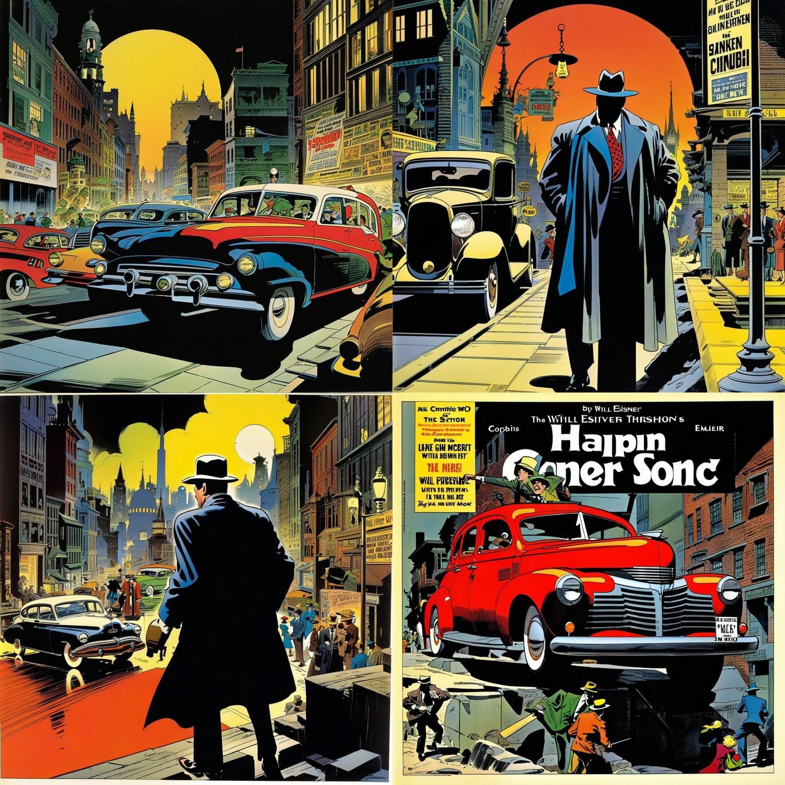 Dynamic Comic Book Art in Will Eisner Style