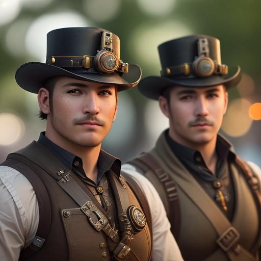 Steampunk Commandos in Professional Photography Style