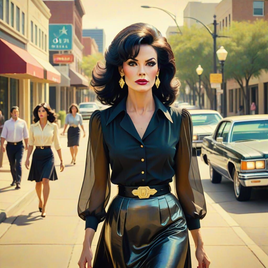 80s Style Cross Dresser in Retro TV Series