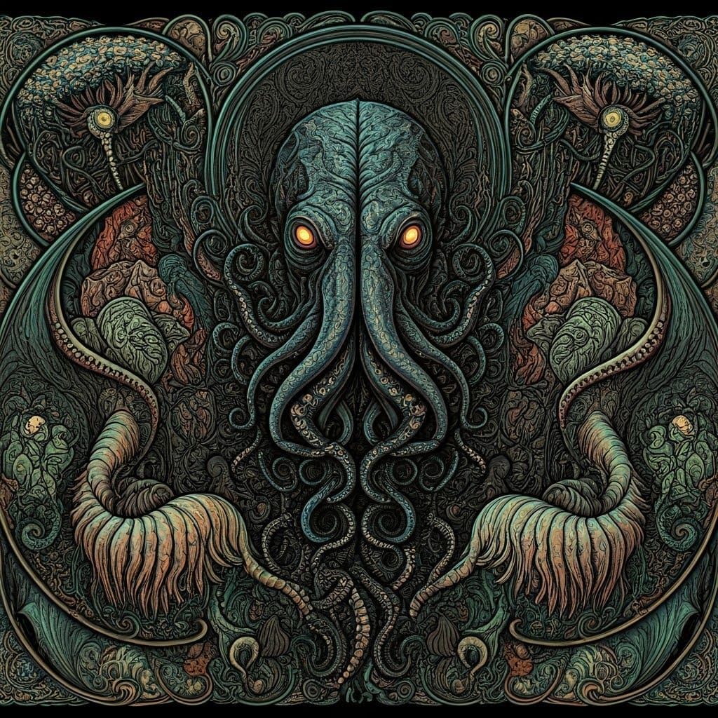 Eldritch Worlds in Art Nouveau Style