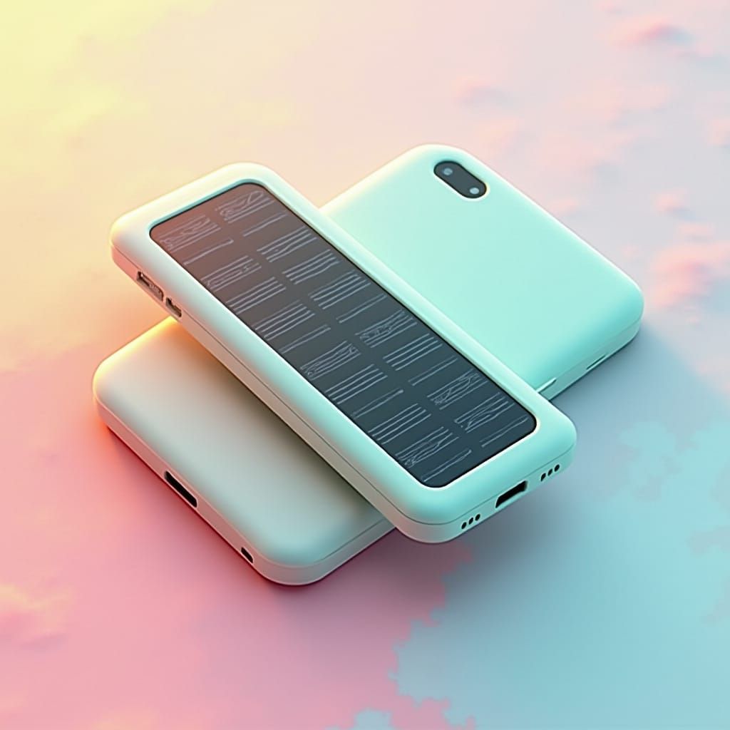 Compact Solar Battery Pack in Pastel Colors