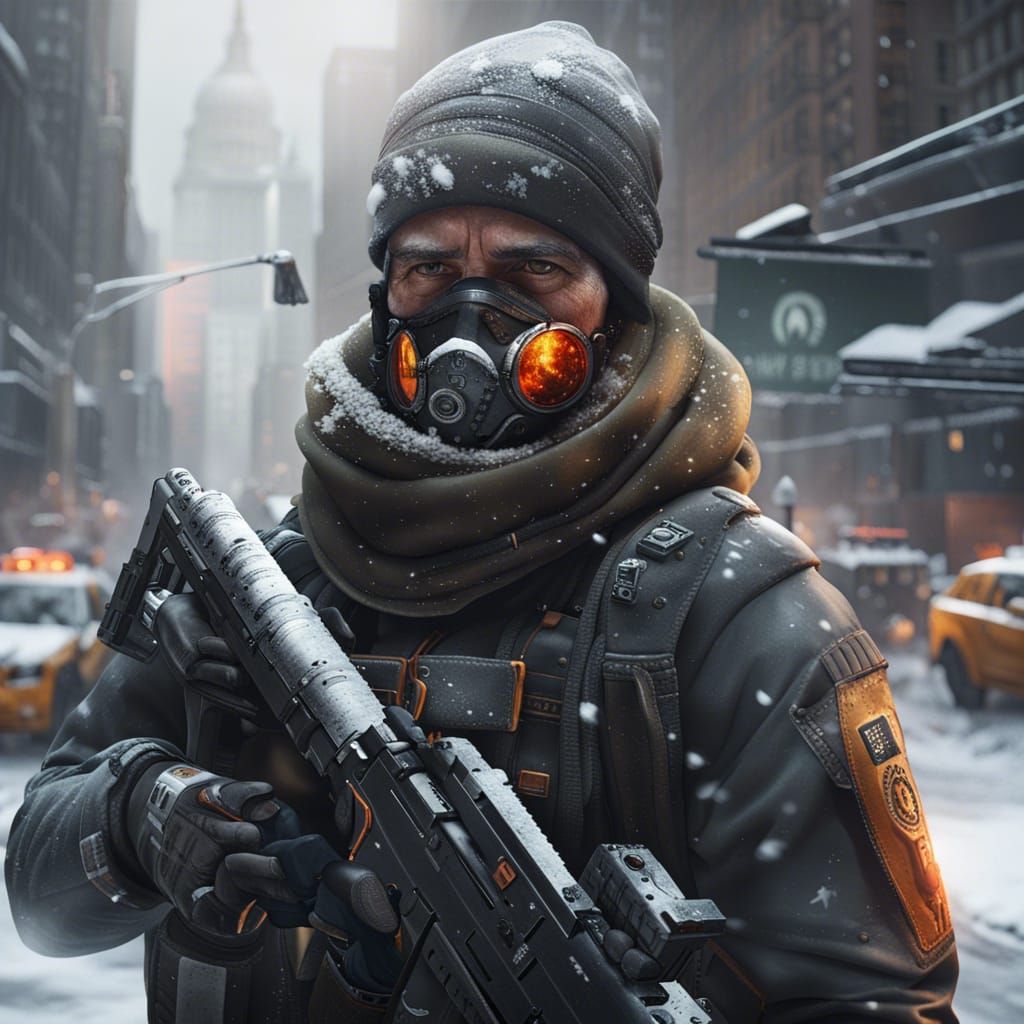 An agent from -Tom Clancy's "The Division"