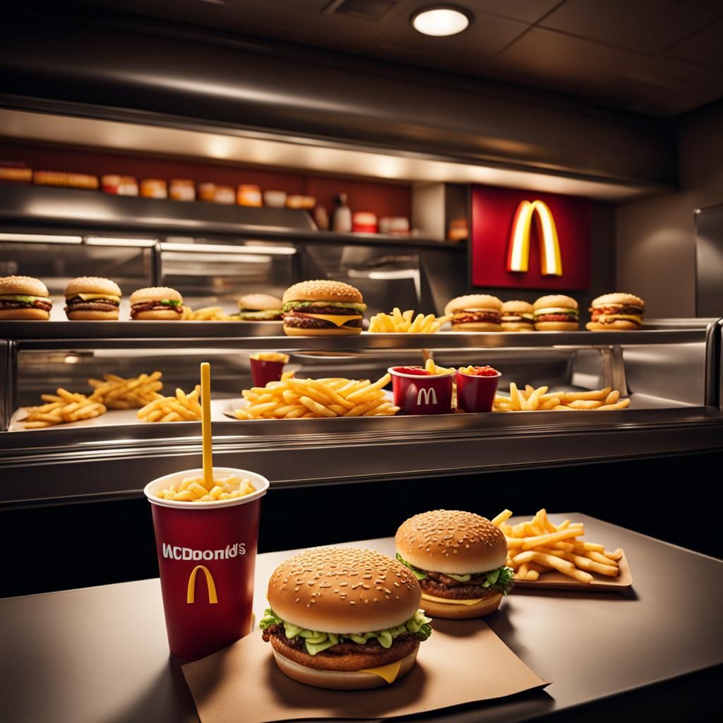 McDonald's Food: Hyperrealistic and Detailed Close-up