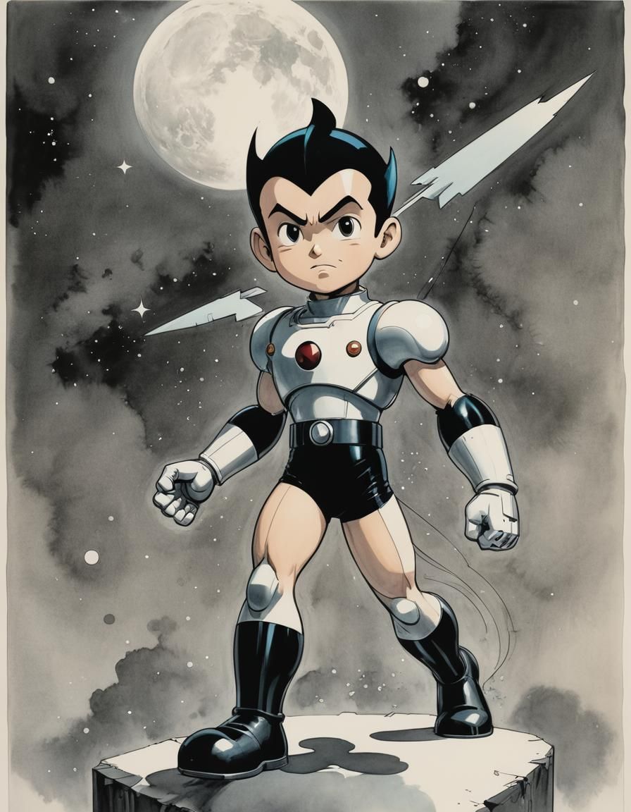 Astro Boy as Gritty Comic Book Art
