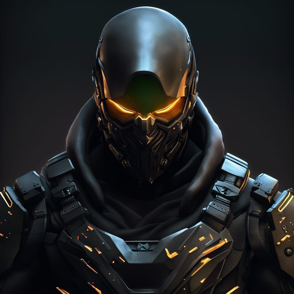 Hyperrealistic Grim Reaper in Tactical Armor