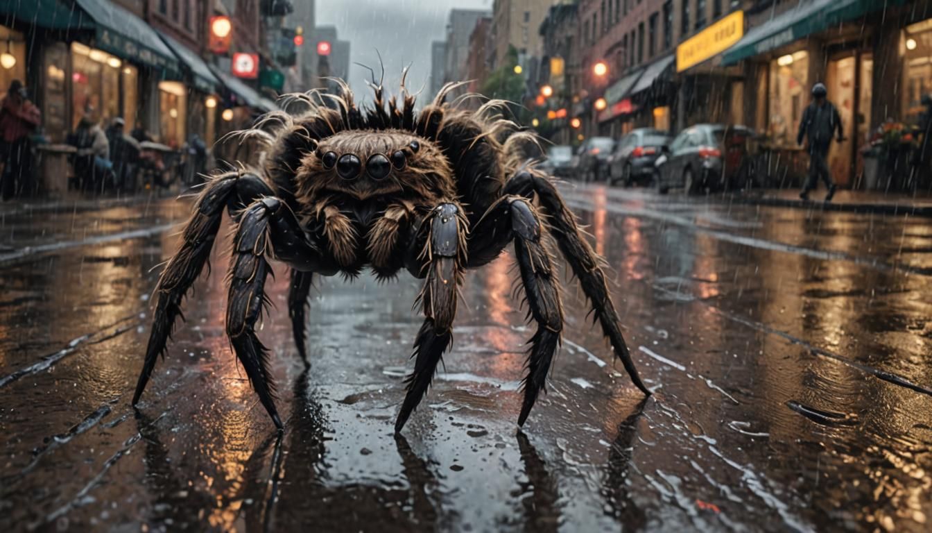 Tarantula Tap Dancing in the Rain: Digital Matte Painting