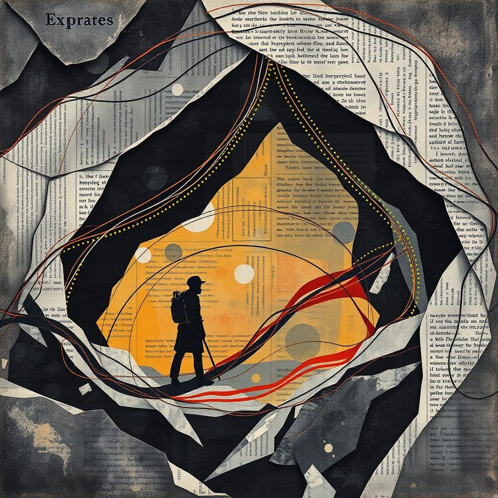 Constructivist Abstract Art in a Quartz Cave