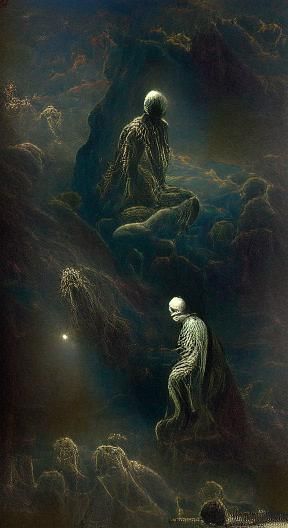 Cosmic Beings in Infinite Darkness, Gothic Horror Style