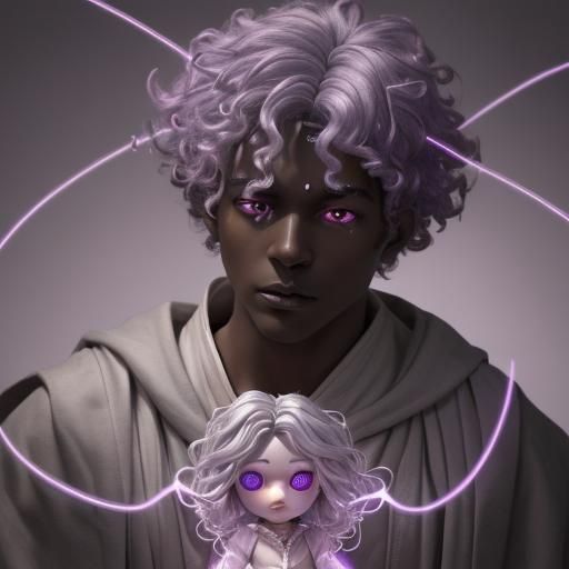 Magical Porcelain Doll Puppet with Glowing Eyes