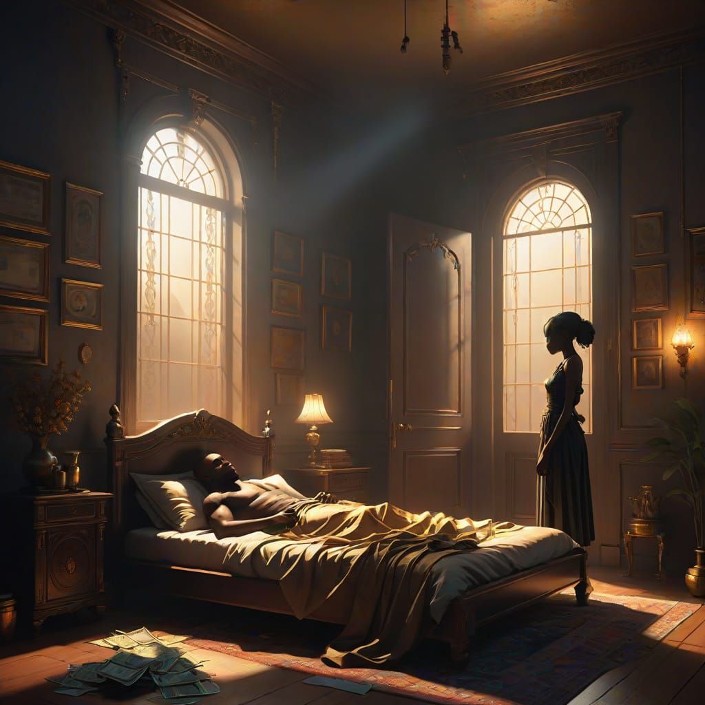 Surreal Haitian American in 3D Anime Art Style